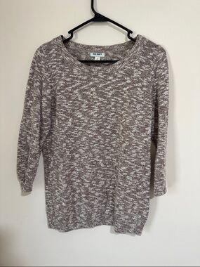 Old Navy Taupe & Cream Marled Knit Sweater